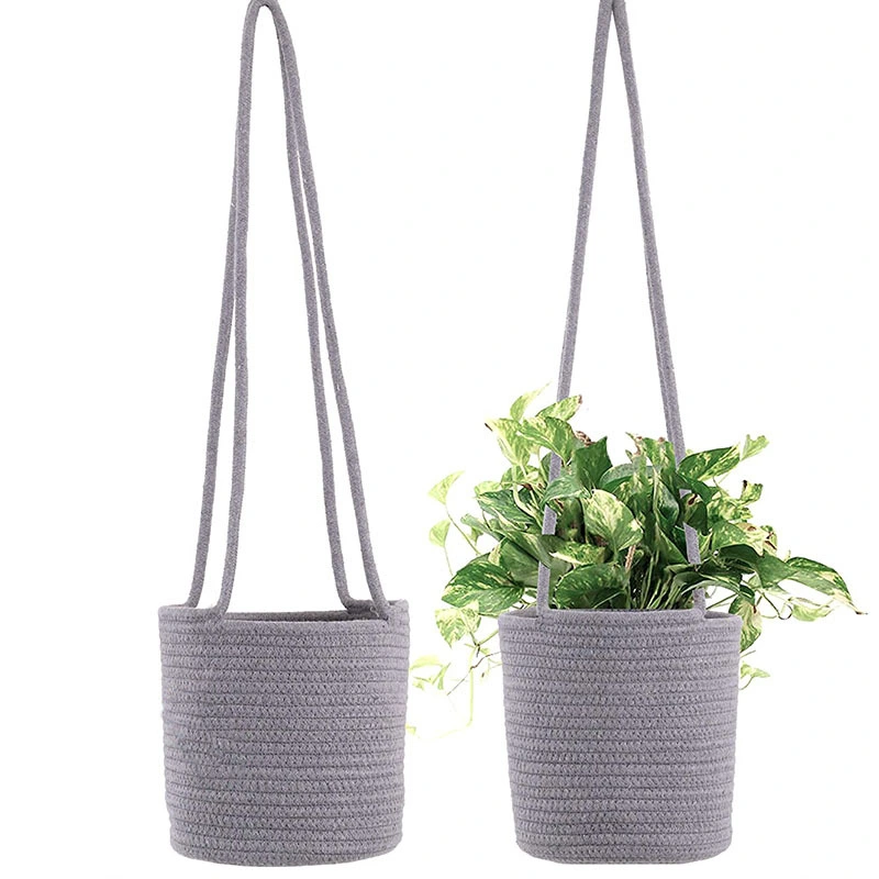 Cotton Rope Hanging Plant Flower Pot Storage Holder Basket