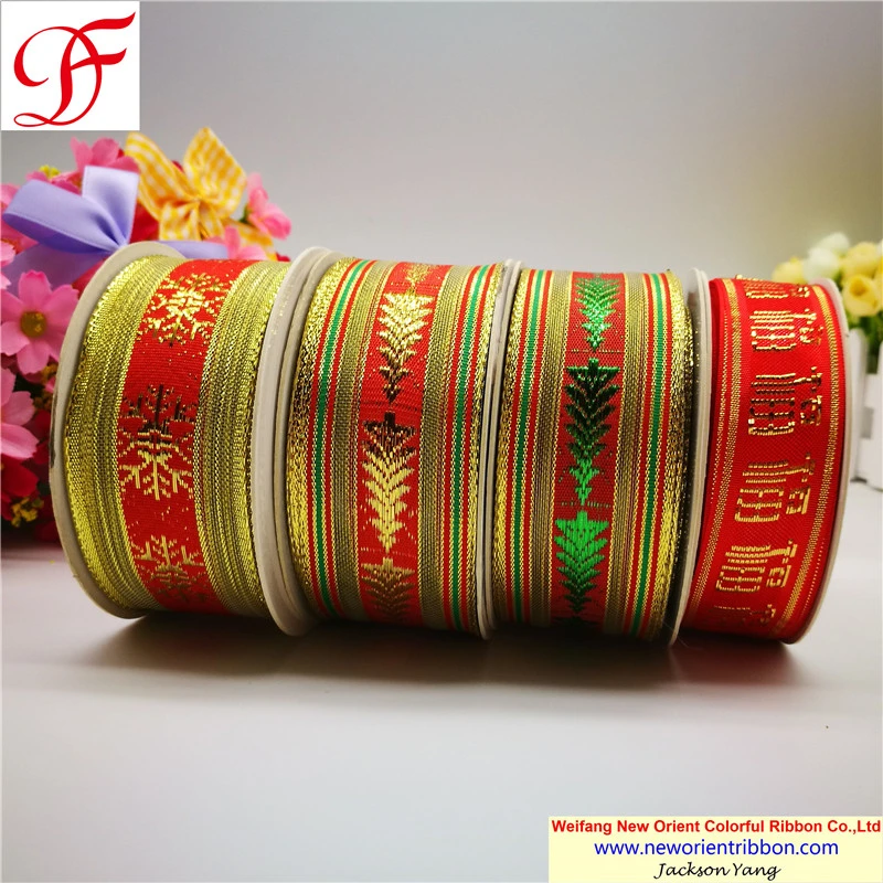 Factory Hot Selling OEM/Customized Metallic Christmas Ribbon for Gift/Packing/Wrapping/Bow/Xmas/Garment Accessories