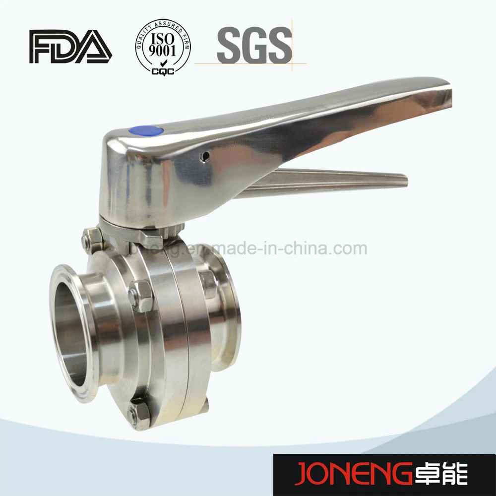Stainless Steel Pneumatic Manual Sanitary Triclover Control Check / Butterfly Valve (JN-BV1007)