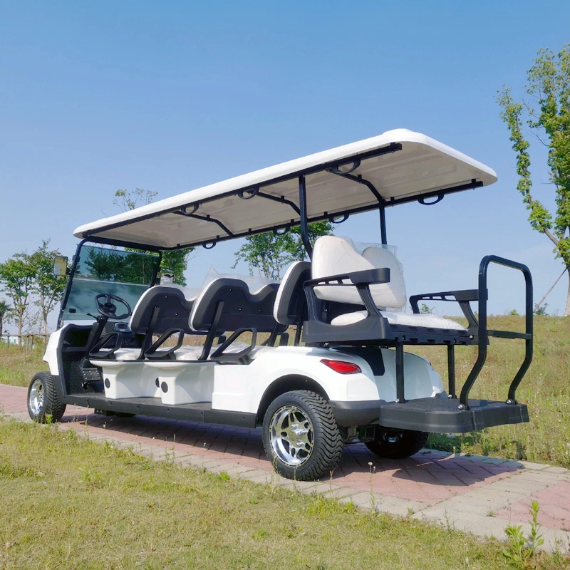 Lithium Battery Powered Golf Cart 8 Seater Electric Shuttle Bus