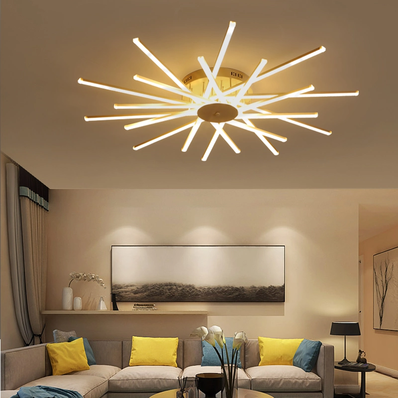 Дизайн декора Nordic Dimming LED Chandelier для гостиной столовой Спальня Домашнее освещение Диммин Чанделье