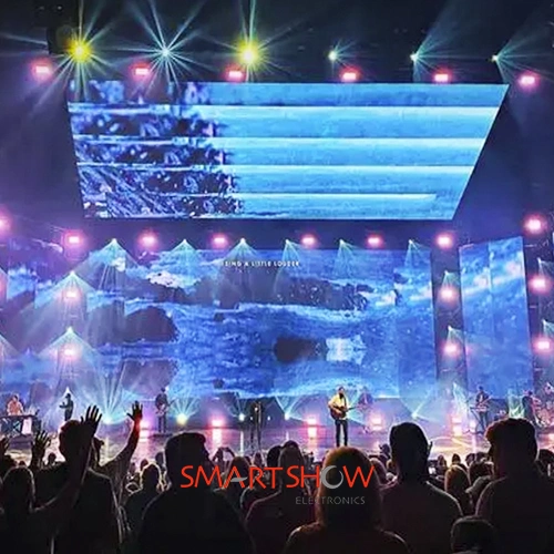 LED Transparent Screen P3.91-7.81mm High Permeability LED Display Indoor Stage Performance Transparent Screen Concert Background Transparent LED Wall