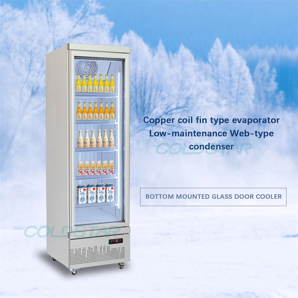 Commercial Vertical Cooler Glass Door Energy Drink Display Refrigerator