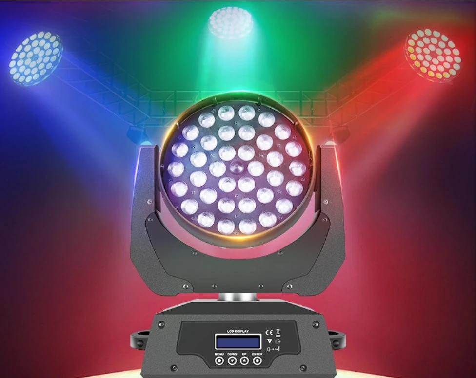 36LEDs X10W Round LED Zoom Wash Moving Head Stage Lighting