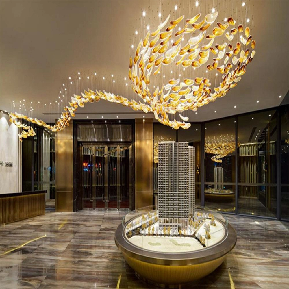 Custom Office Club Large Chandelier Top Luxury Creative Water Drop Non-Standard Engineering Light