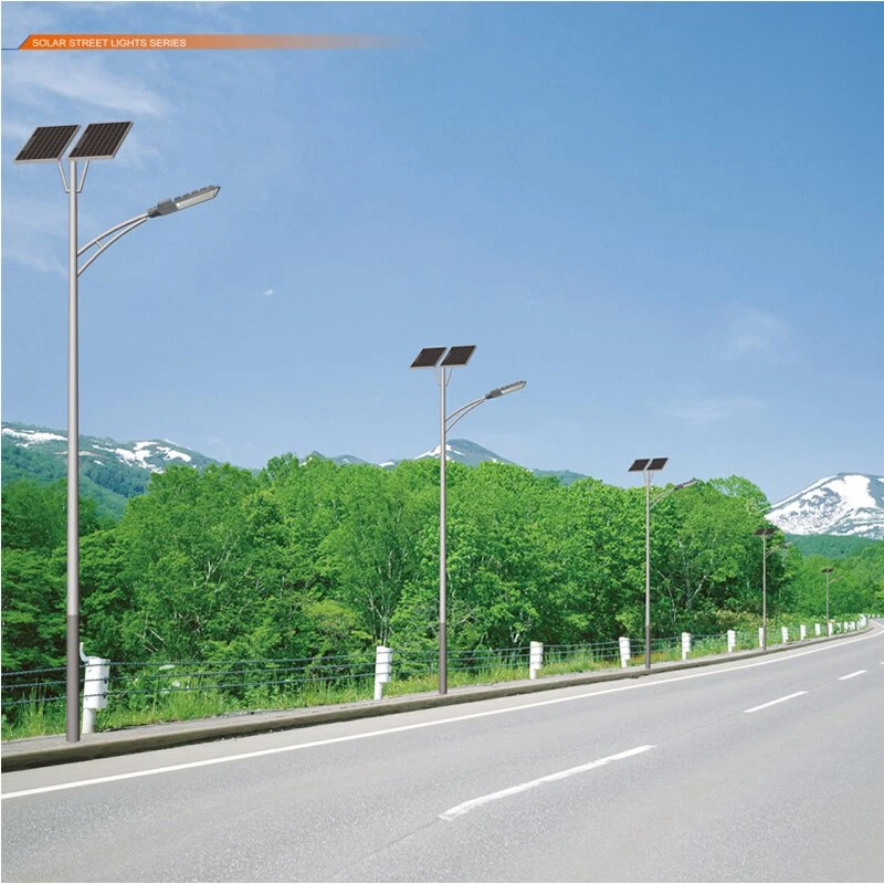 Factory Price Solar LED Street Lights Whole Set with Post to Uganda