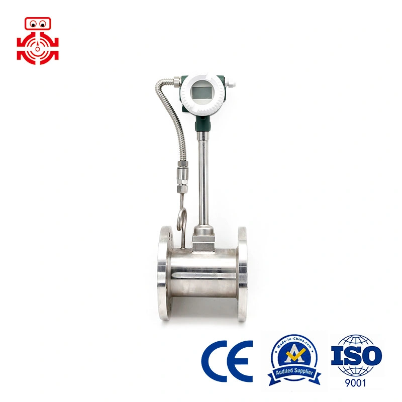 Digital Display Lugb Steam Vortex Flowmeter Compressed Air Clamping Type Gas Liquid Natural Gas Flowmeter Meter