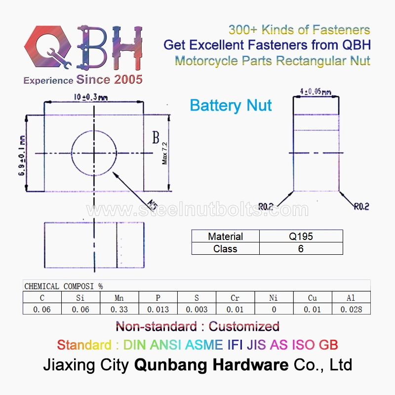 Qbh 300+ Hardwares Non-Standard Metal Autocycle Motor Motorbike Motorcycle Battery Nuts and Bolts Parts Accessories