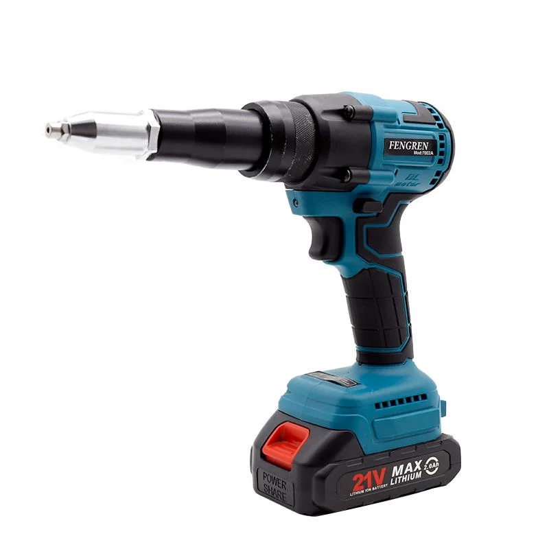 Electric Rivet Gun Cordless Rivet Nut Gun Drill Insert Riveting Tool with LED Light