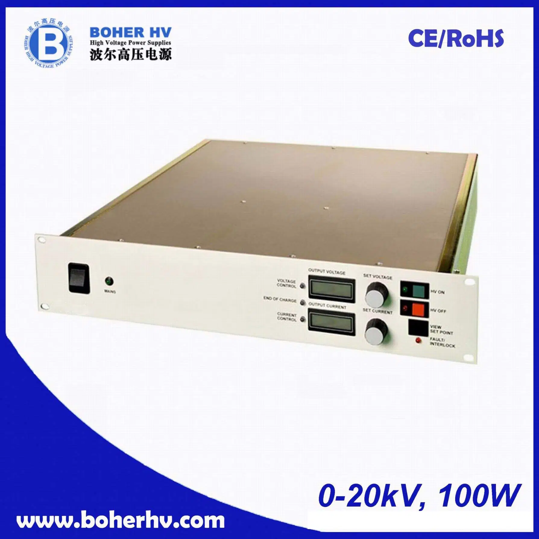 High Voltage Power Supply switching regulated unit module 100W 0-20kV