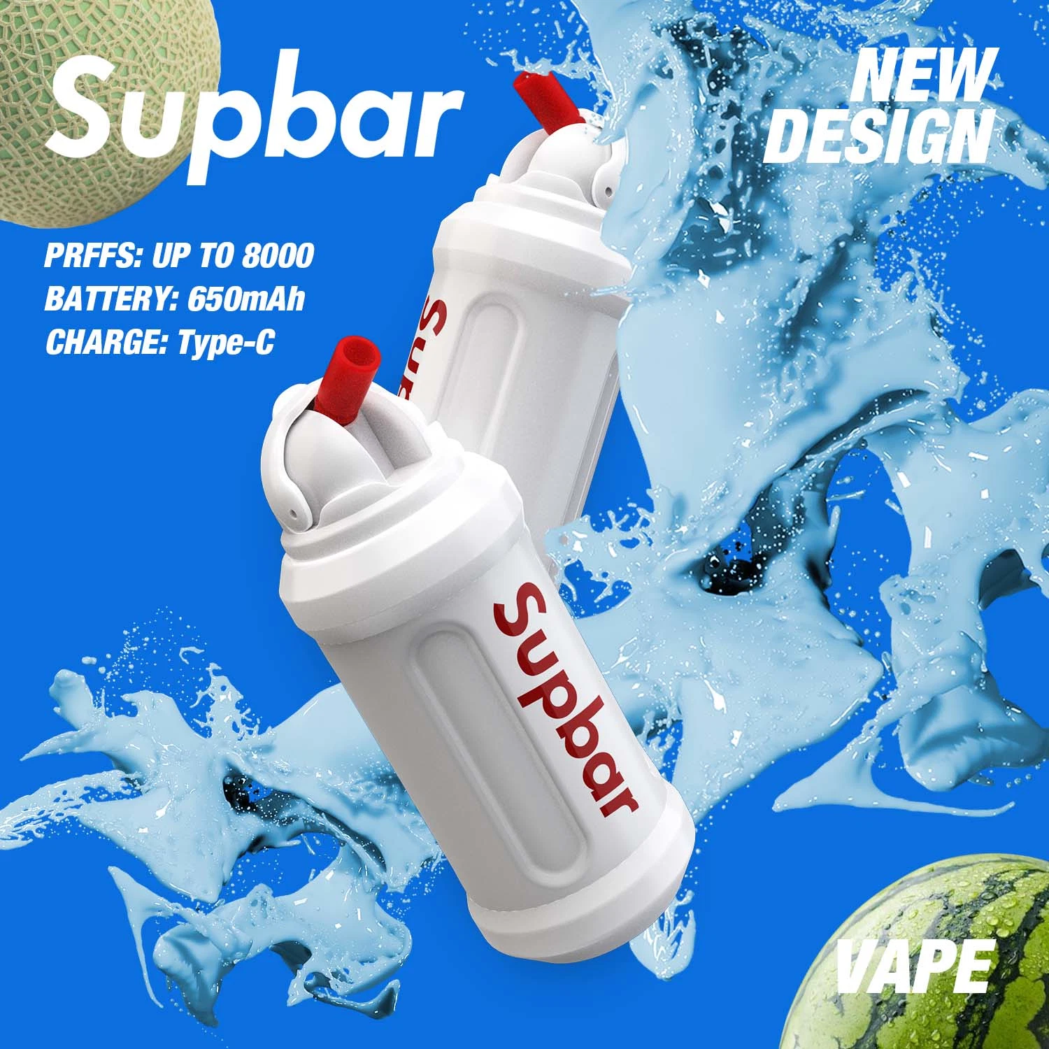 Supbar 8000 Puff Bar Disposable/Chargeable OEM Electronic Cigarette Vapes Disposable/Chargeable Vape