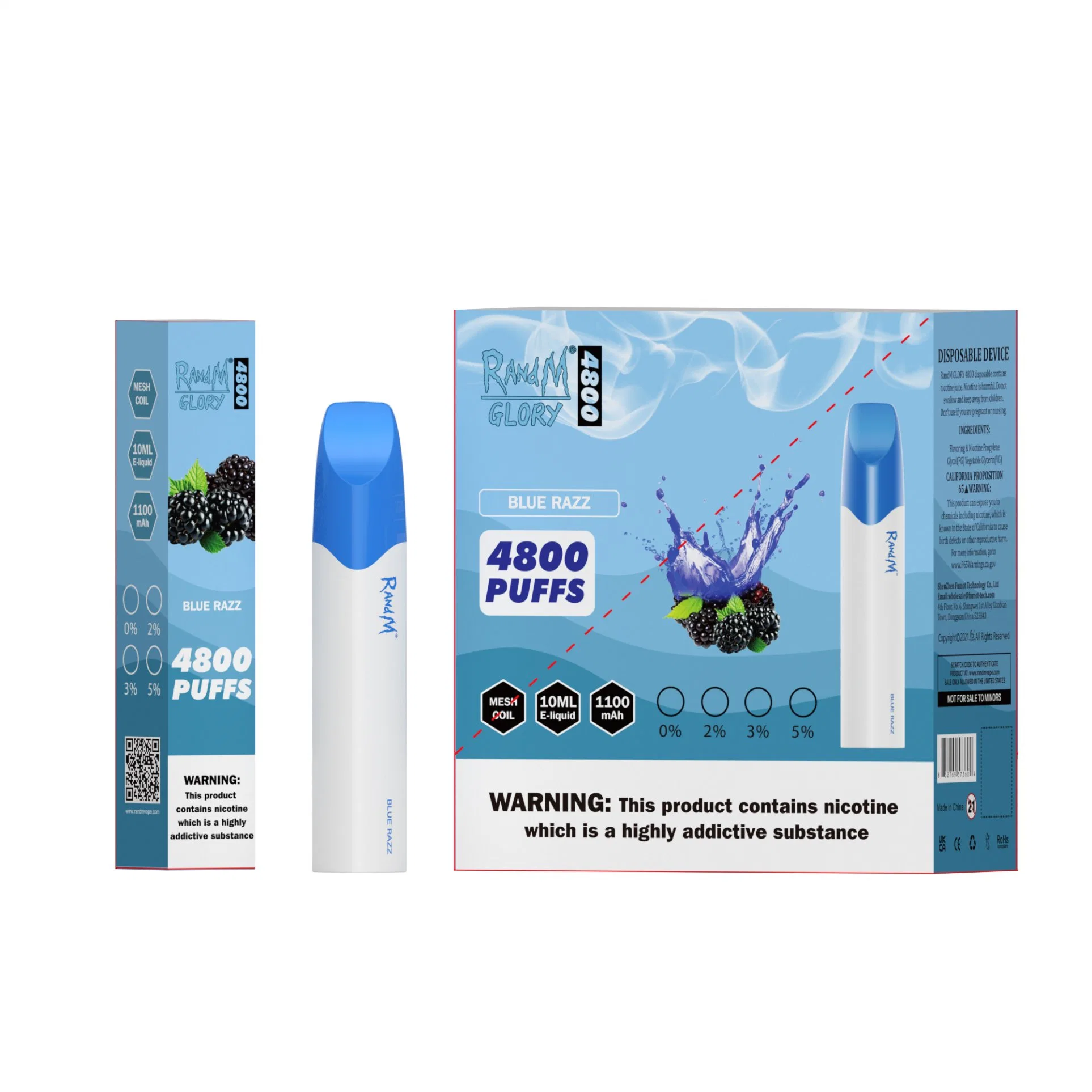 High quality/High cost performance  Randm Glory 4800 Puffs Disposable/Chargeable Vape Pen with Amazing Flavors
