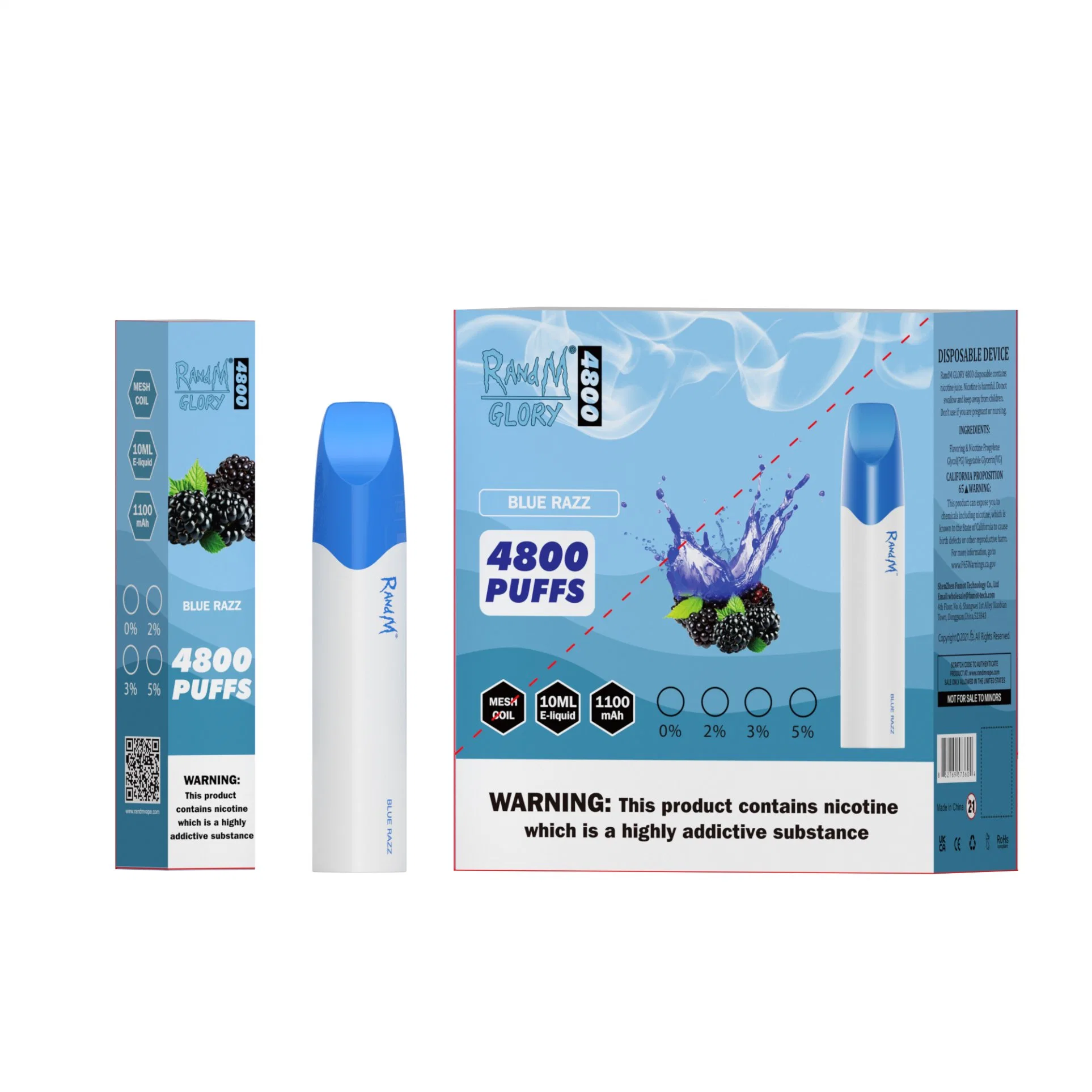 Hochwertige Randm Glory 4800 Puffs Einweg-Vape Pen mit Erstaunliche Aromen