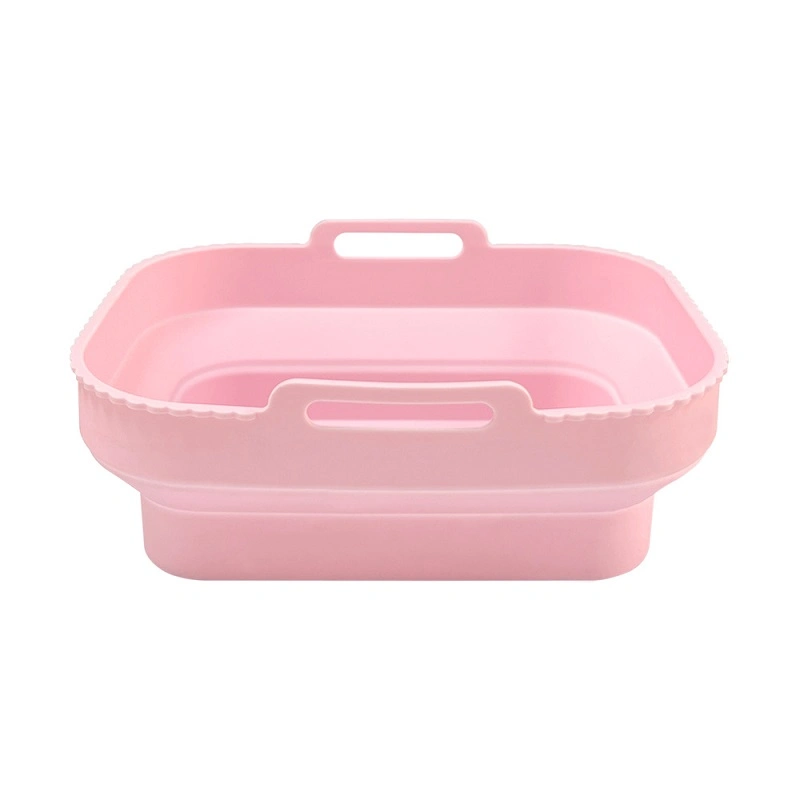 Wholesale/Supplier Foldable Rectangle Air Fryer Silicone Baking Pan Dish for Home Kitchen