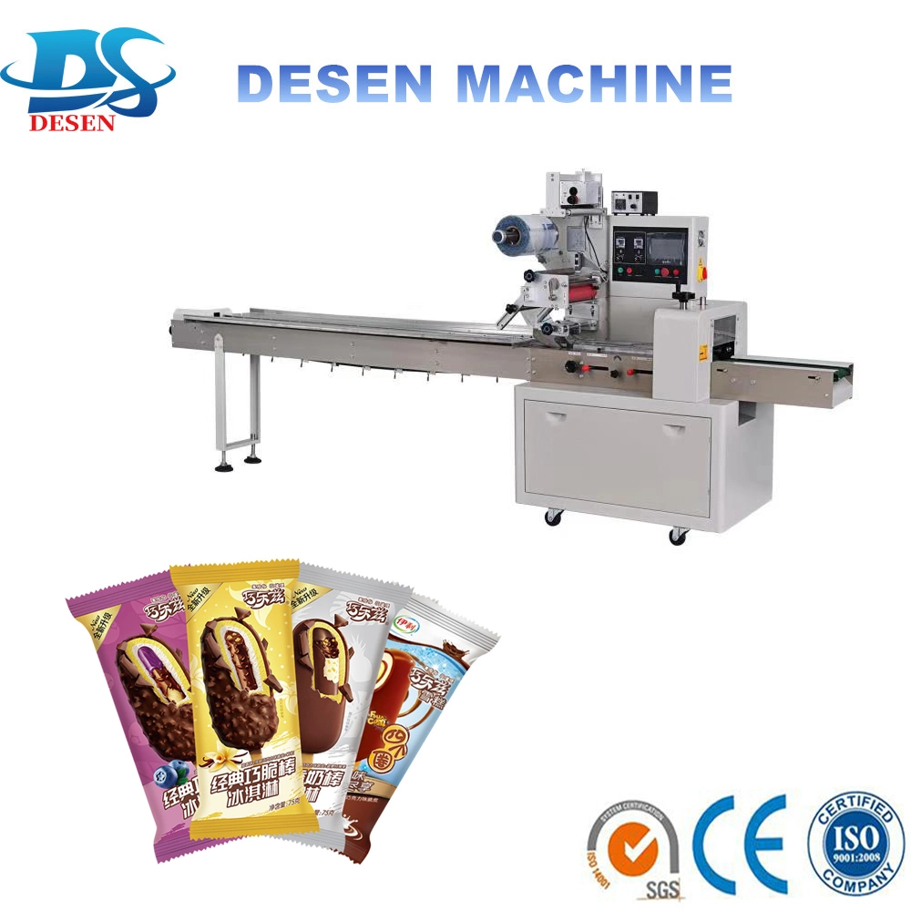 Factory Price Date Printer Flow Packing Machine for Stick Ice Cream Popsicle