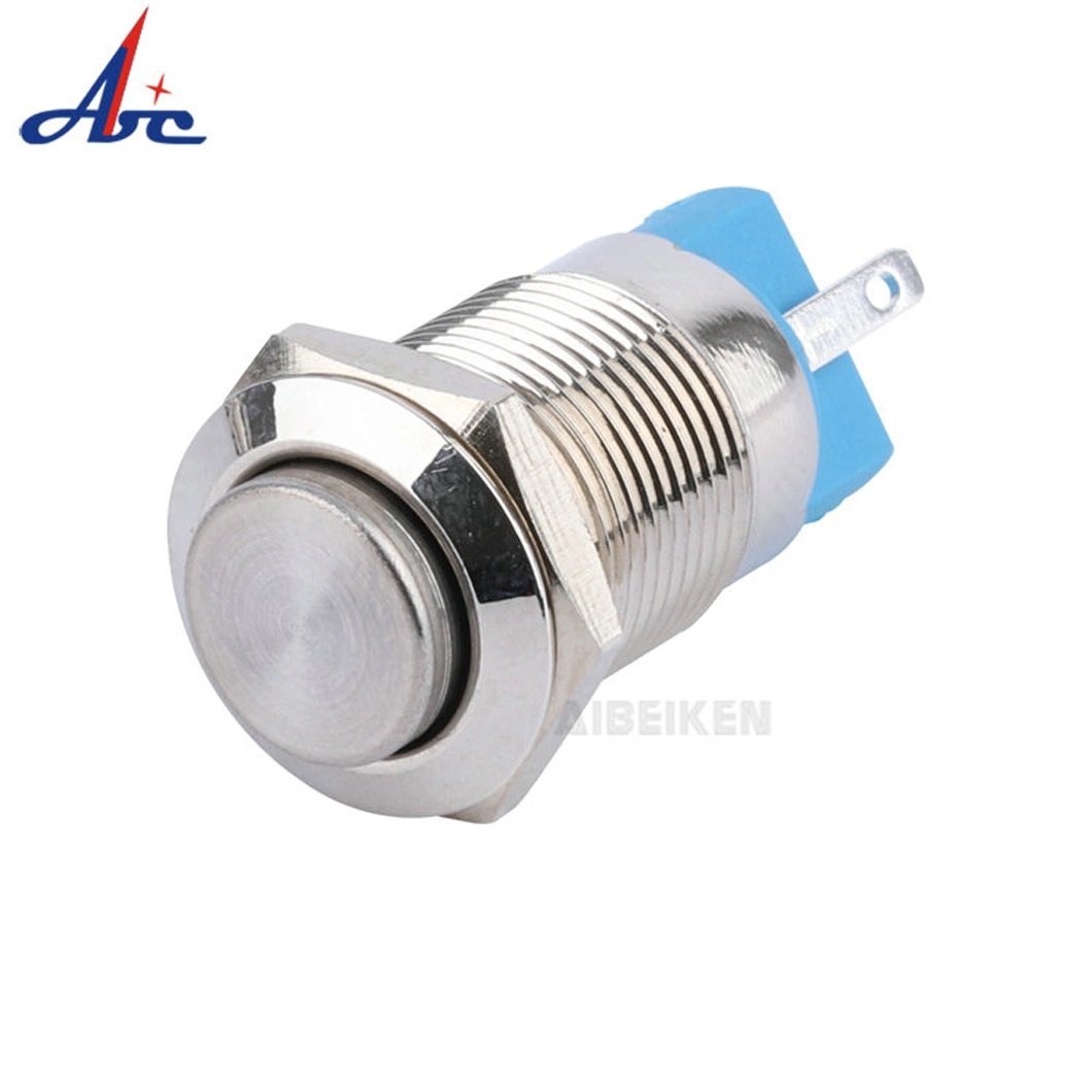 Self-Locking Push Button Switch 2pin 12mm Mini Waterproof Stainless Steel Push Button Switch