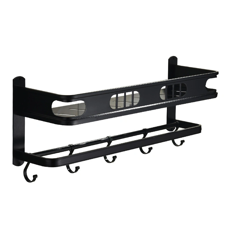 Accesorios de Baño Juego de Ducha Acero inoxidable Doble estante toallero Rack