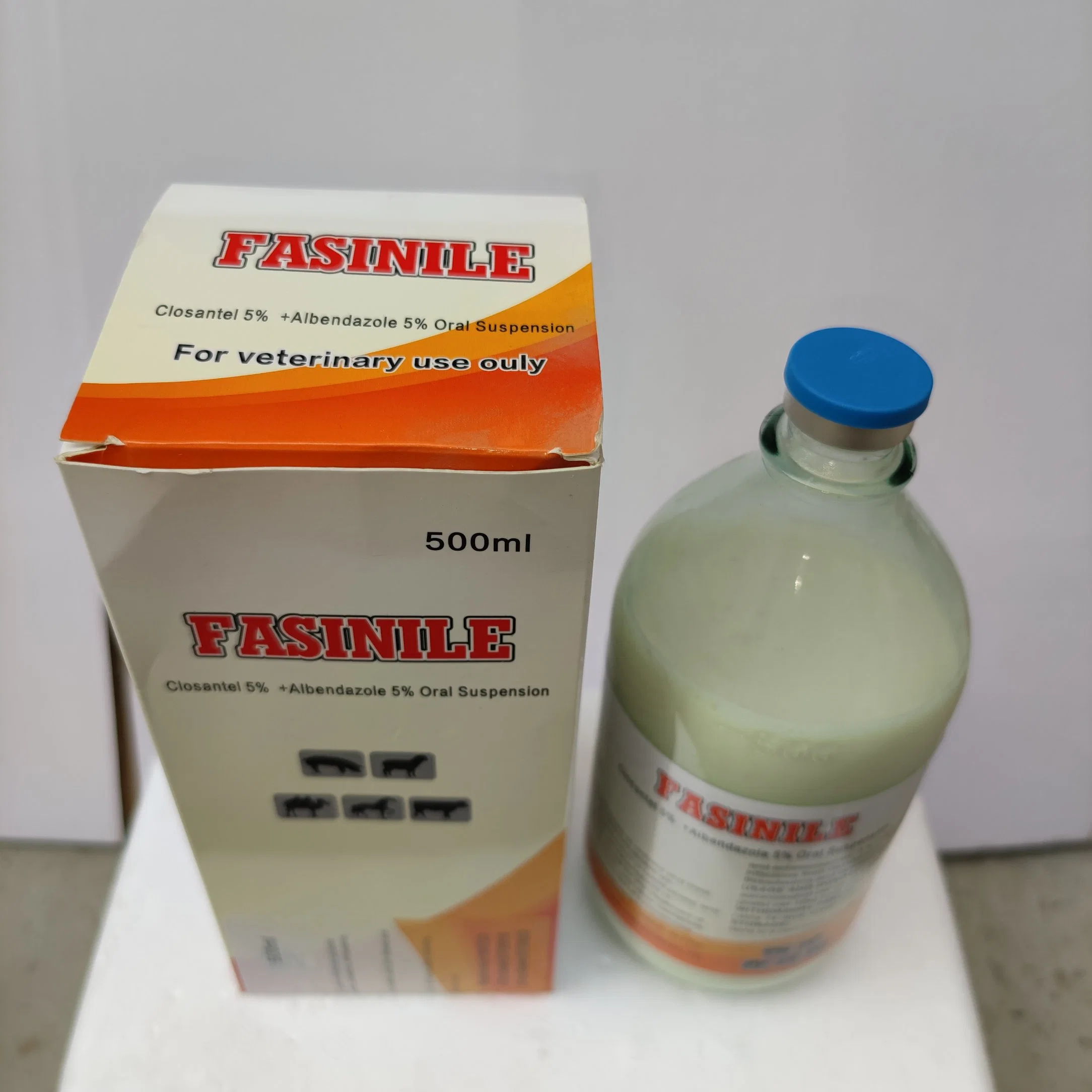 Closantel 5% Oral Suspension Veterinary Medicine for Cattle Sheep Goats Horses Poultry Use