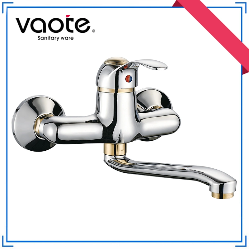 Single Lever Wall Mounted Bath Shower Mixer Top Hot and Cold Bath Taps