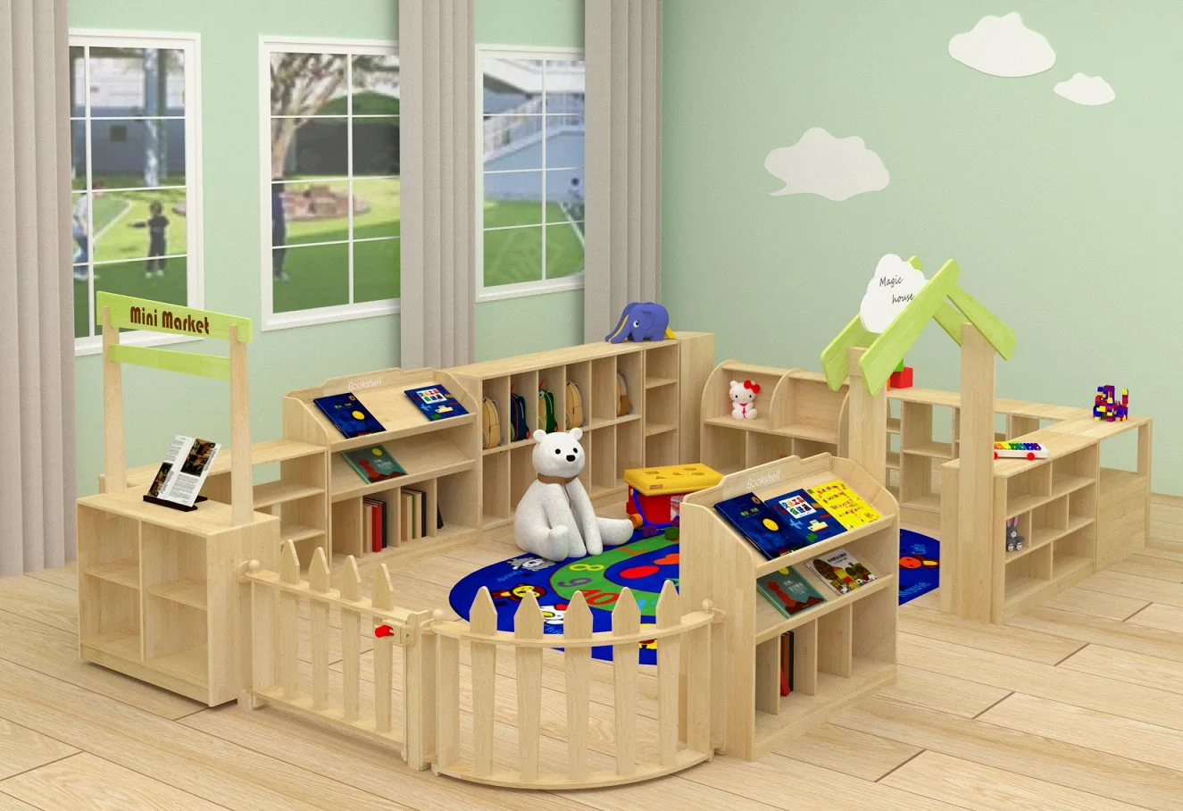 Usine de gros en Chine de mobilier pour enfants pour la maternelle, meubles en bois pour bébés, tables et chaises pour la maternelle, mobilier de chaise pour étudiants en classe