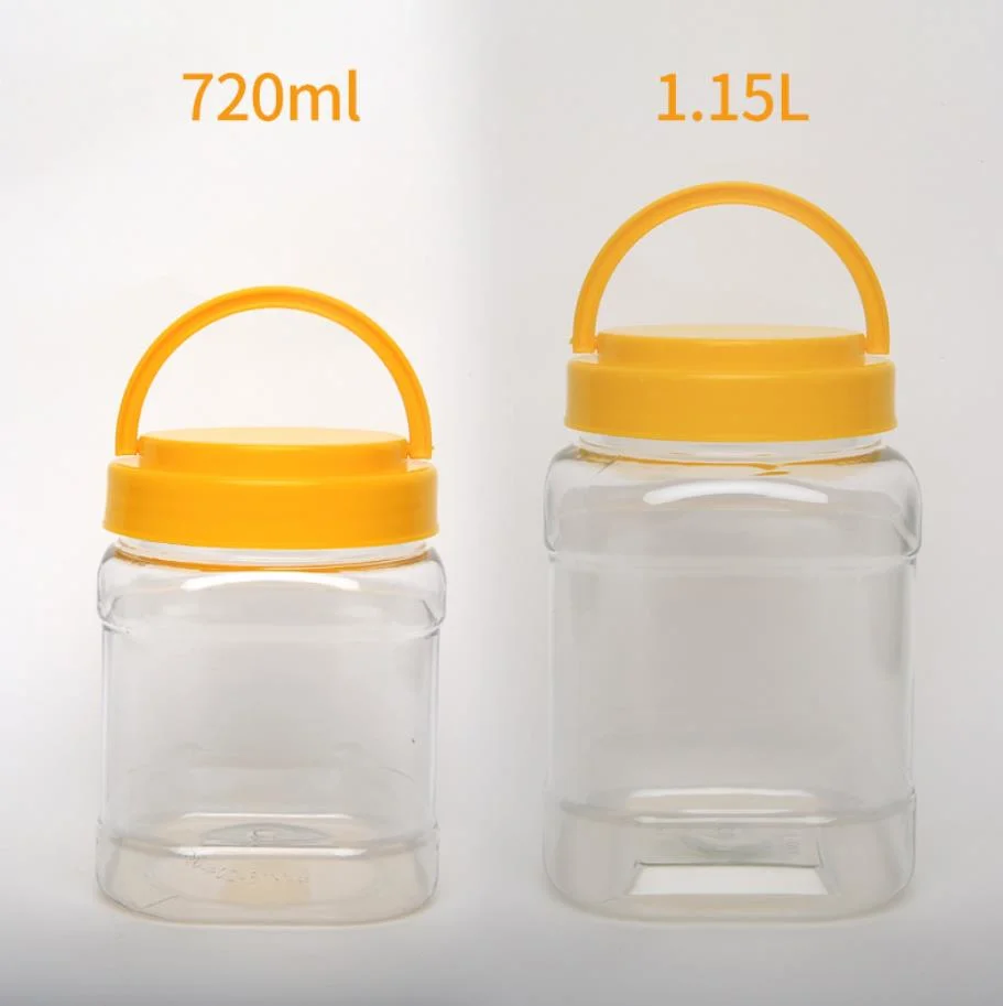 Square Plastic Honey Jar Large Capacity Household Sub Packaged Food Storage Packaging Bottle