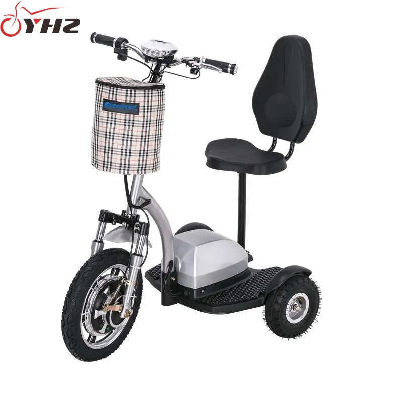 Foldable Mini Electric Bicycle Three Wheels with Front Basket 35km/H Zappy Scooter