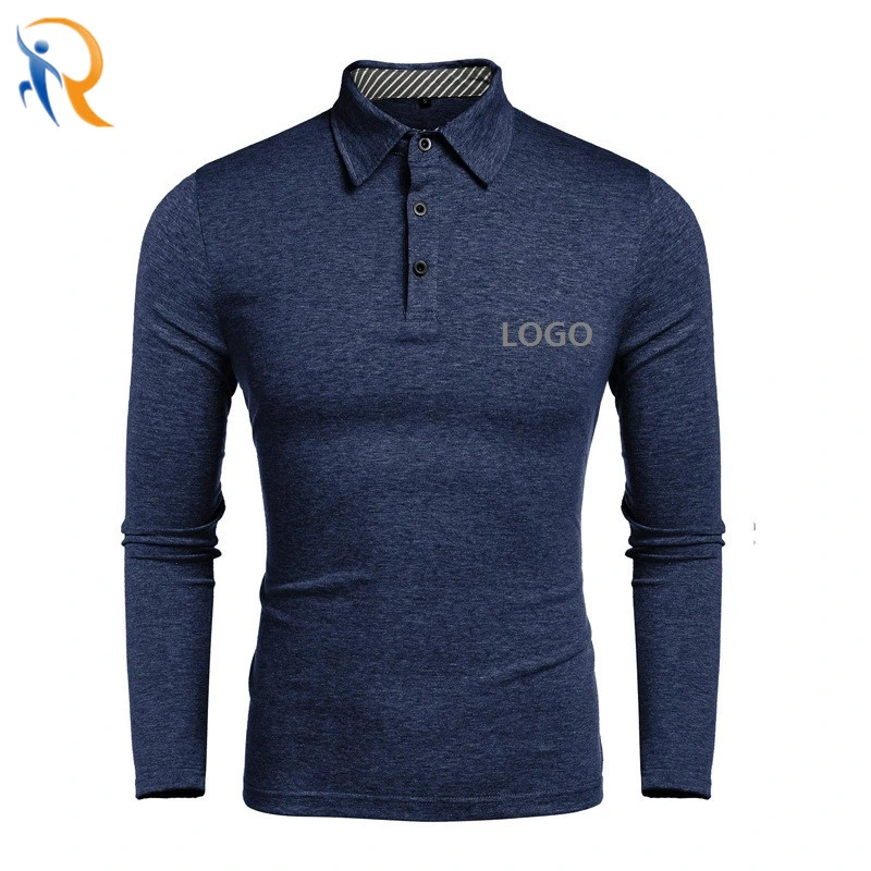 Nueva llegada del otoño ropa logotipo Cutomized Mens POLO MANGA LARGA