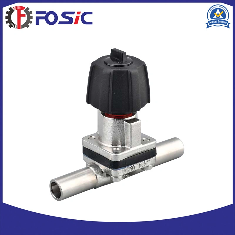 Sanitary Stainless Steel 304 316L ISO SMS DIN Manual Diaphragm Valve
