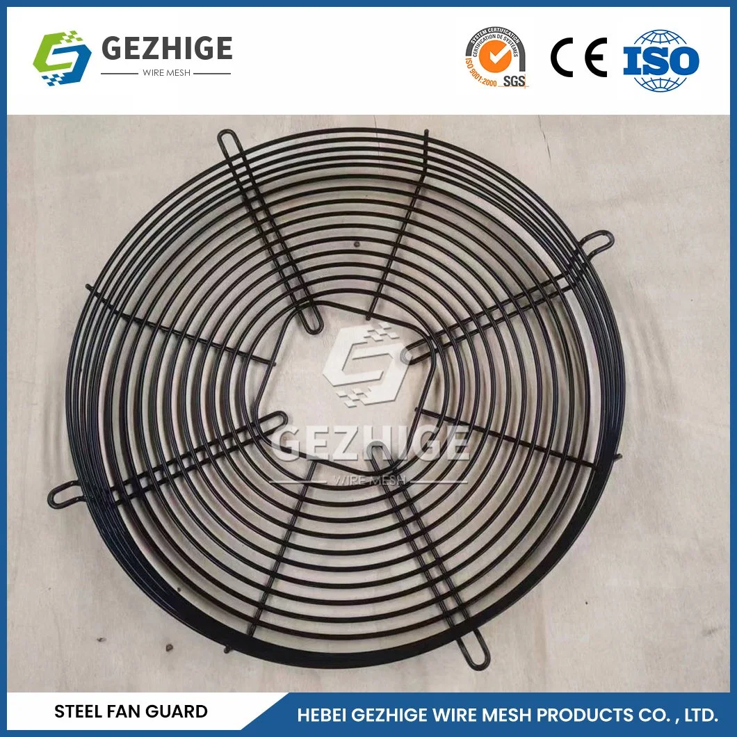 Protector del ventilador Gezhige Fábrica de protección de la muestra disponible Metal de hoja de cubierta de ventilador de China se ajusta a la protección del ventilador de malla 80 mm.