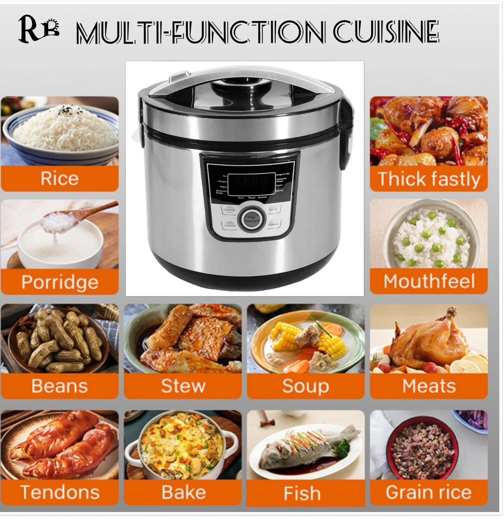 5L riz électrique multifonction cuisine domestique appareil domestique meilleur aluminium Matériau de la cuve pour cuiseur à riz pour usage domestique et commercial