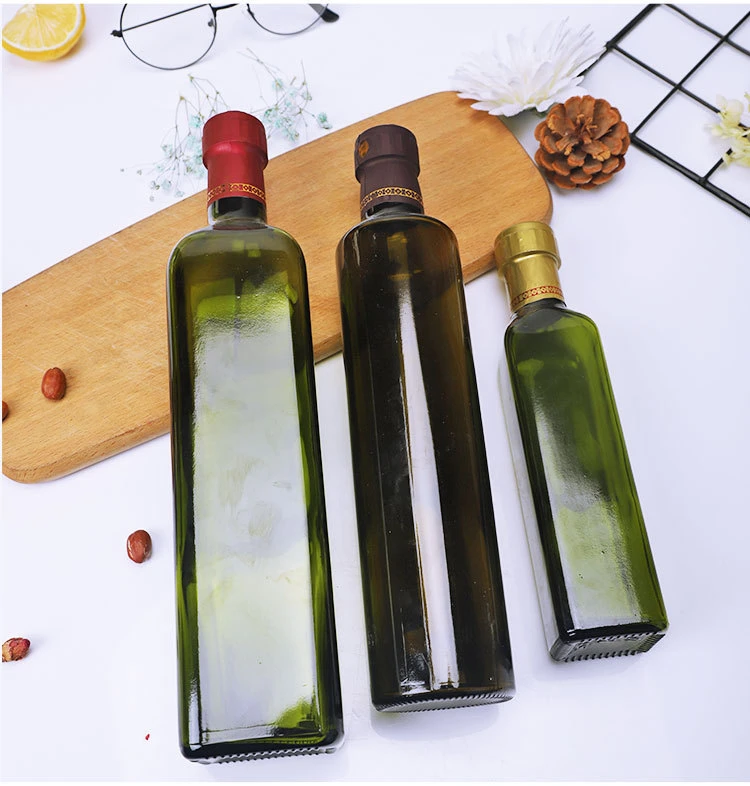 100/250/500/750/1000ml Olive Oil Package Bottle Oil Storage Glass Bottle with Screw Cap