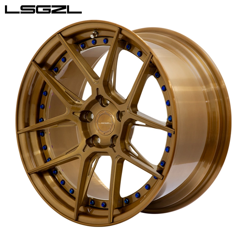 Custom Forged 2 Piece Wheels Car Wheels Aluminum Alloy Rims for Mercedes Benz VW 5X114.3 Replica Rines