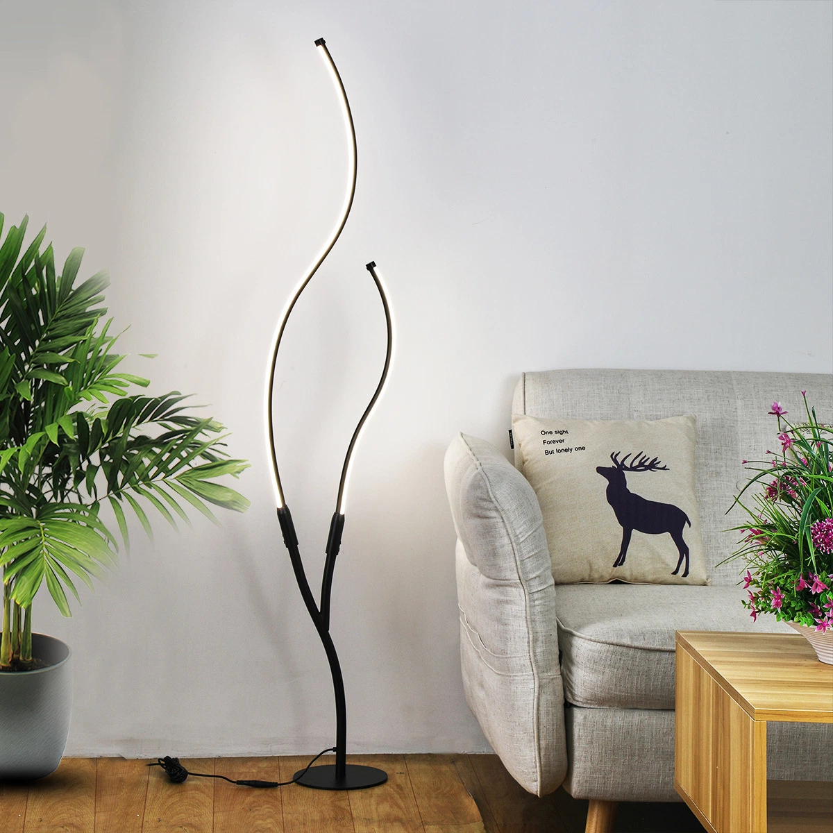 Modern Tree LED Floor Lamp Living Room Bedroom Indoor Lighting Bedside Lamp