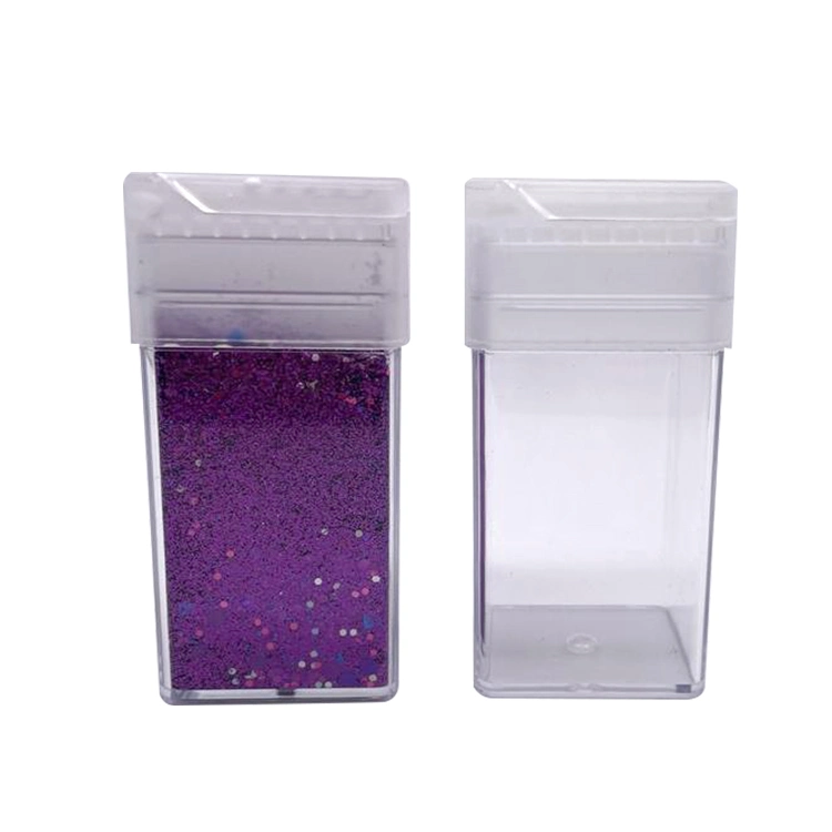 50ml Kosmetische Ultrafein Square Shaker Flaschen 1,5oz Glitter Pulver