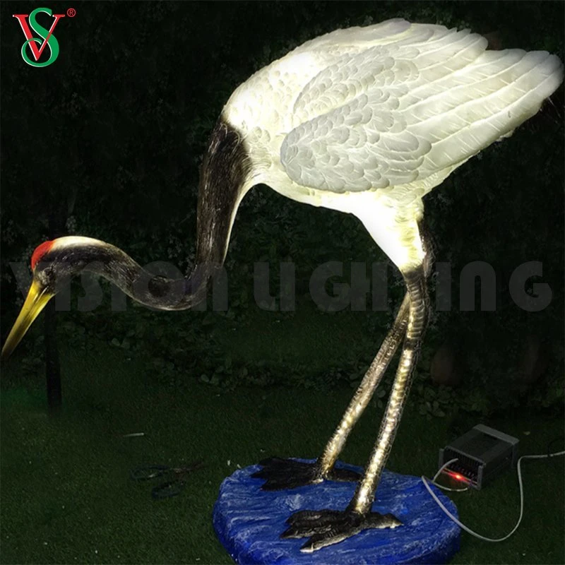 Fiberglass Animal Light Acrylic Peacock LED Outdoor Motif Decoration Lighting