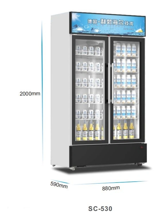 530L Y 930L Coca-Cola de la pantalla vertical refrigerador vertical de enfriadores de cerveza, bebidas de frutas y hortalizas fabricante escaparate