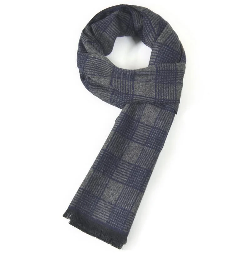 Mens Winter Cashmere Scarf Soft Plaid Scarf Custom Logo 100% Cashmere Scarf