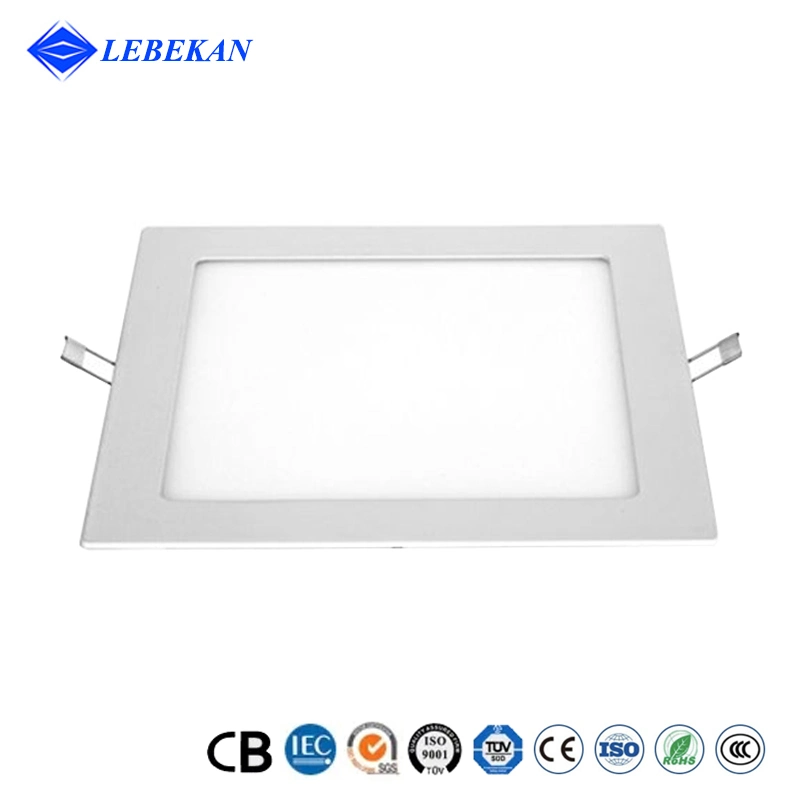 Super Slim Commercial Aluminum Alloy LED Recessed Flat Panel ceiling Light 6W