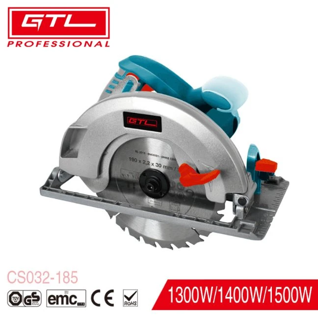 Cutting Depth 63mm, Double Safety Switch Professional Hand Held Parallel Guide 185mm Electric Circular Saw Idea for Wood/Metal/Plastic/Tile/Brick (CS032-185)