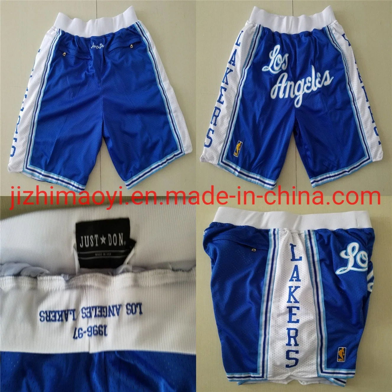 Wholesale/Supplier Shorts Just Don Basketball N-B-a Los Angeles Lakers  Sportswear