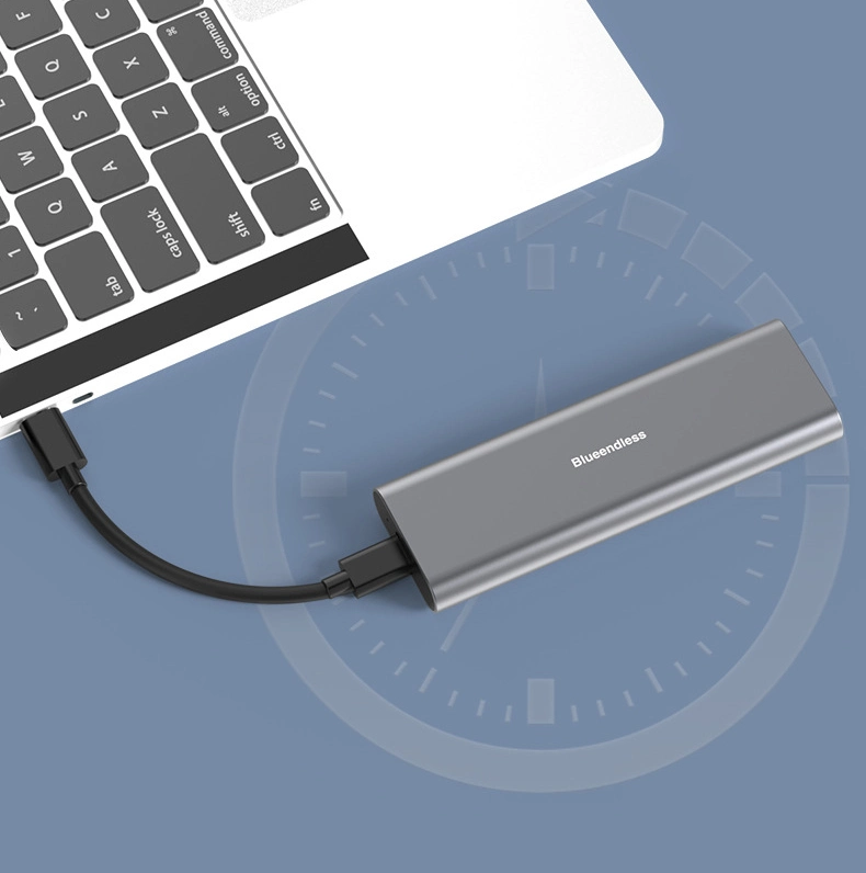 Горячая продажа алюминиевый корпус Nvme-2 м. 2 Pcie Nvme SSD с интерфейсом USB 3.1 Gen 2 тип C 10 Гбит/с М. 2