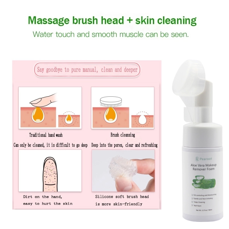 Pearoot Cleansing Foam Liquid Water Cleansing Makeup Remover Bubbles Oil Control