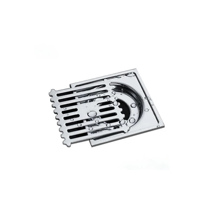 Bathroom Toilet Odorless Strainer Grate 4 Inch SUS304 Stainless Steel Square Water Shower Drain Black Floor Drain