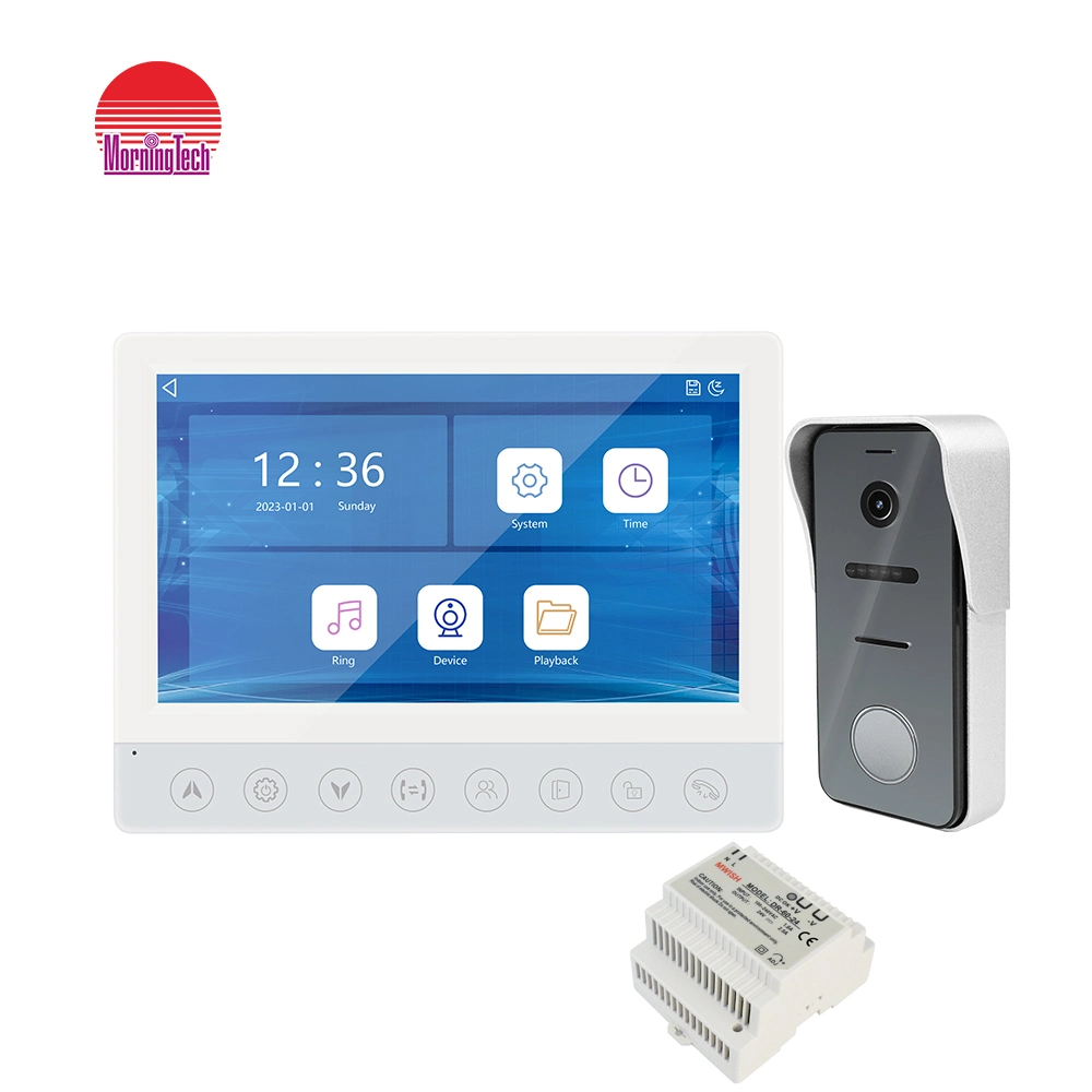 Promotion Multi-Language OSD Menu Silver 2 Wire Video Intercom for Villa House