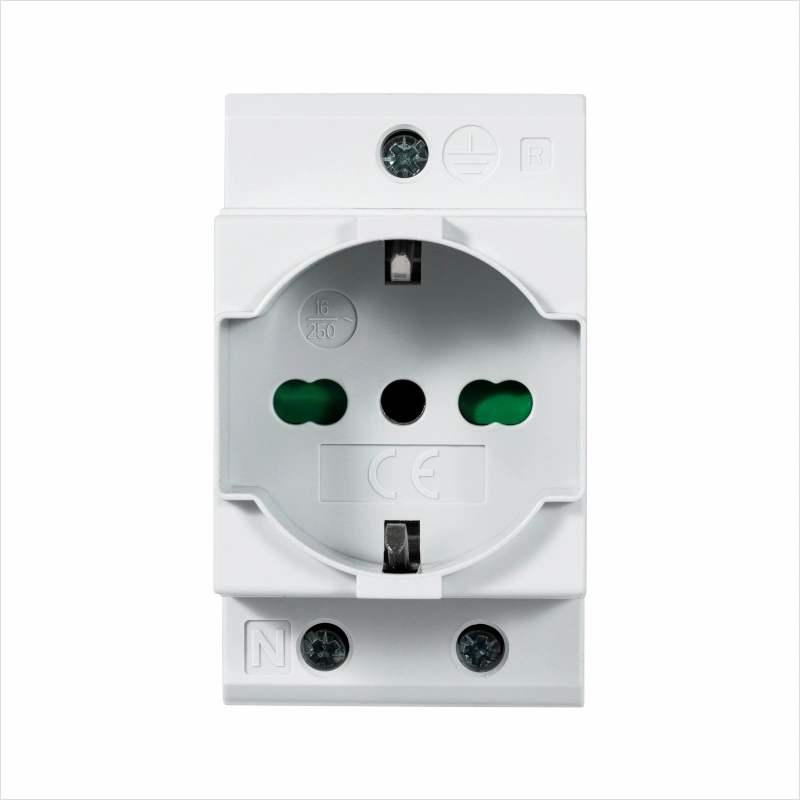 Modular EU Sockets Outlet with Kids Protection DIN Rail Modular Socket