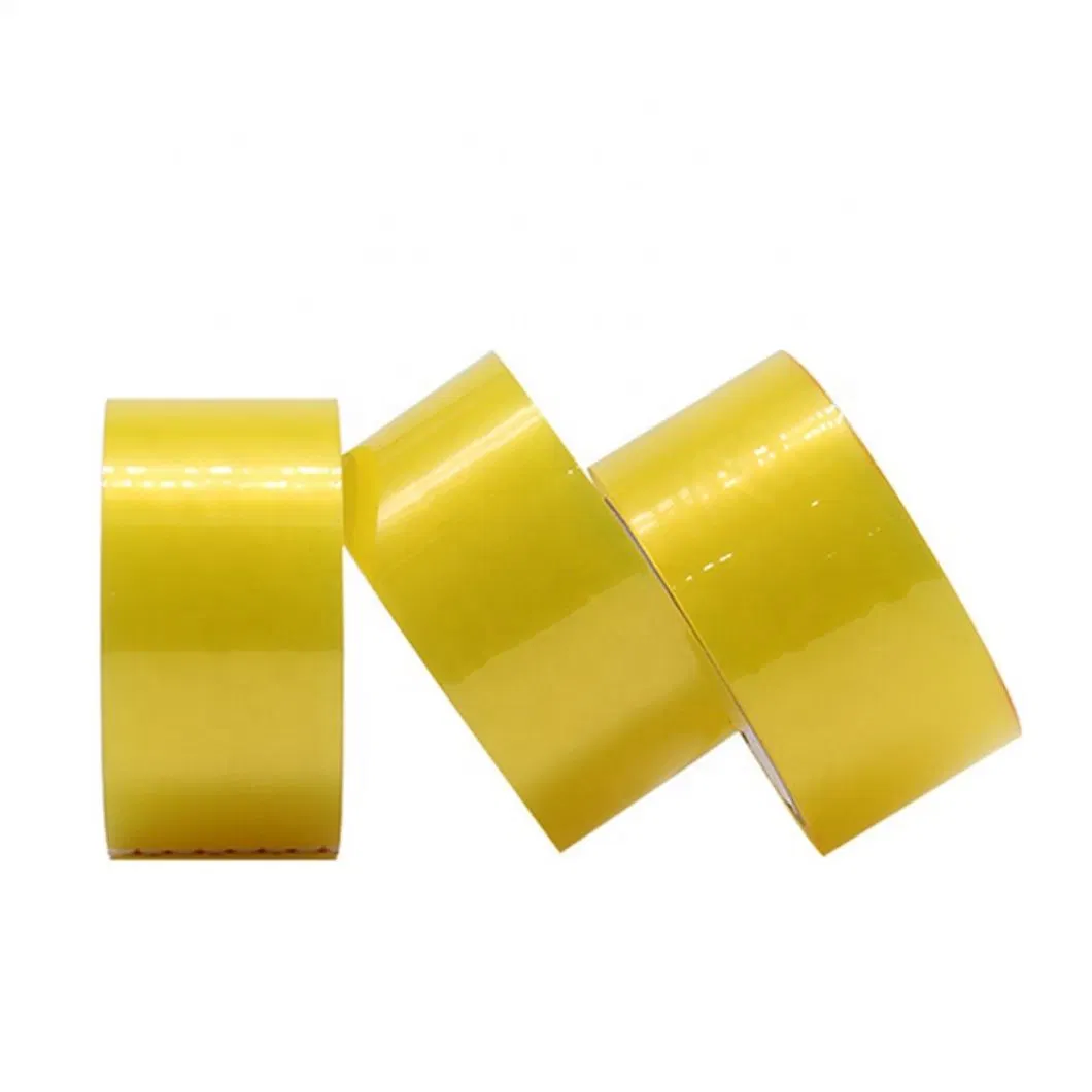 Yellow Carton Sealing OPP Film BOPP Adhesive Packing Tape Jumbo Roll Adhesive
