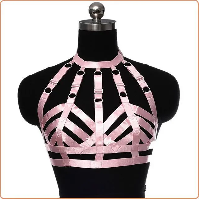 Latest Bdsm Bondage Elastic Body Harness Sex Lingerie Cutout Harness Tie Sm Binding Bra Adult Toy Clothing