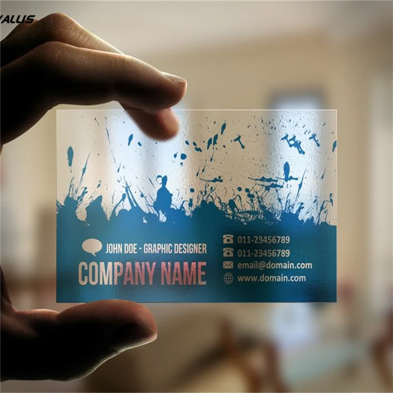 Customized Clear Transparent Translucent PVC Inkjet Business Cards