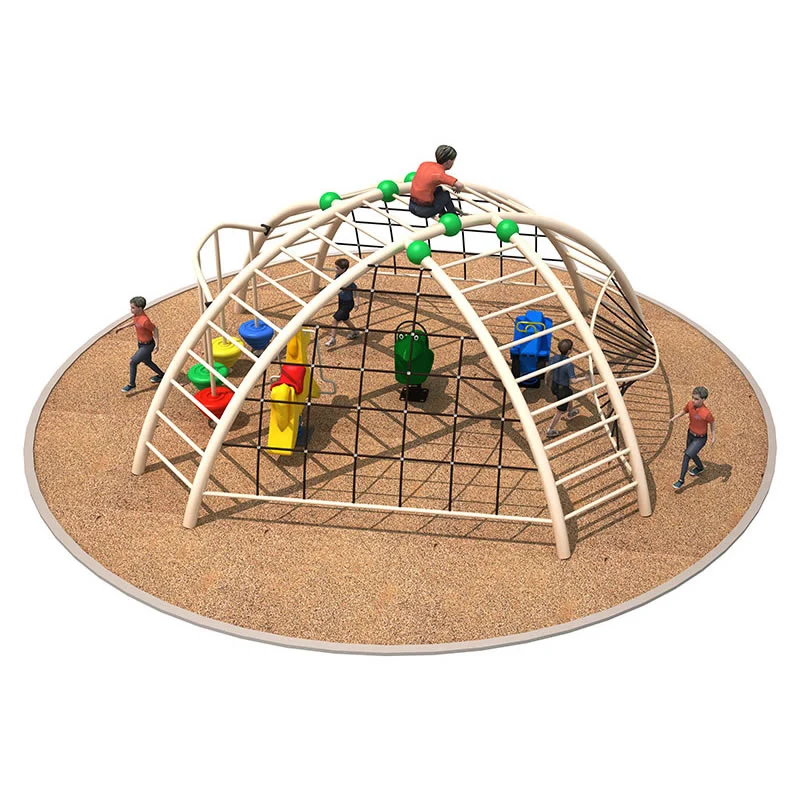 Metal Pipe Rope Net Panel Climbing Walls Holds Outdoor Commercial School Playground Monkey Bar for Sale