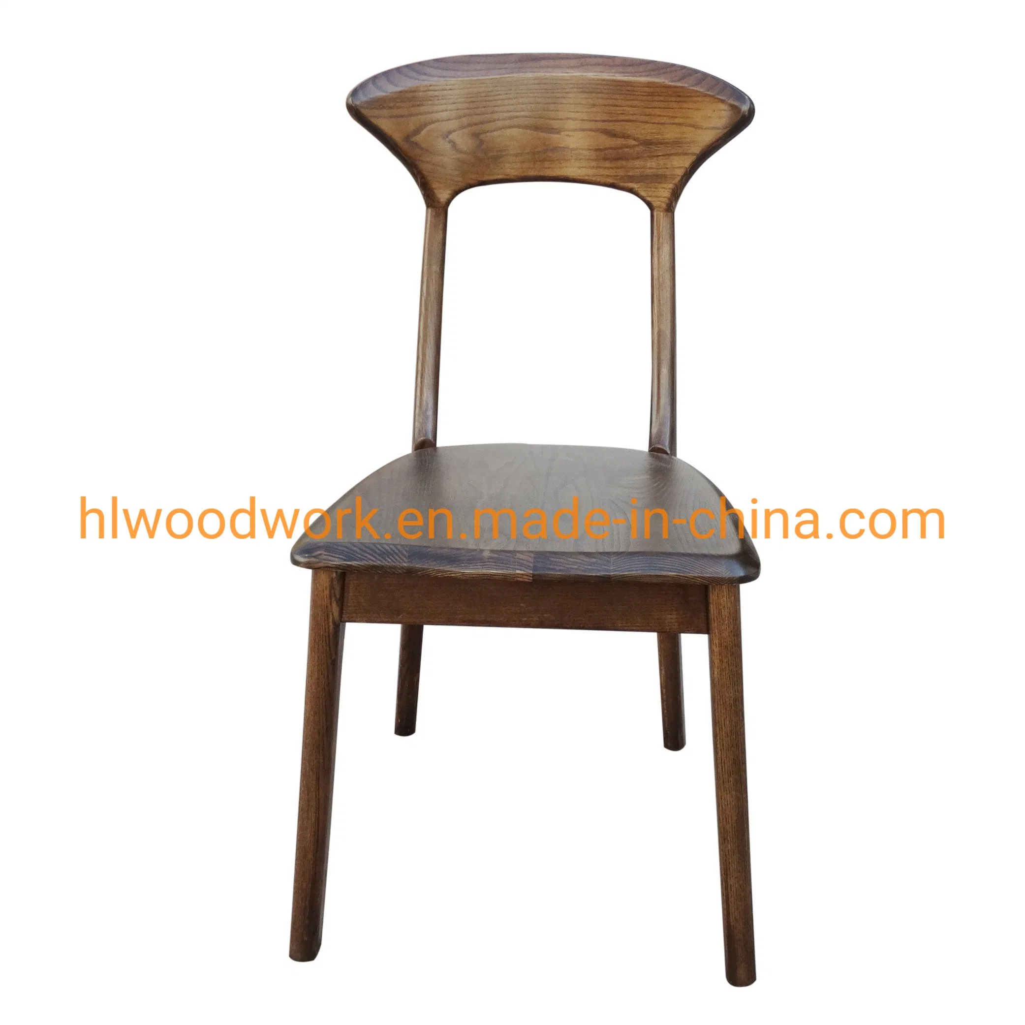 Antique Wooden Dining Chair Home Hotel Restaurant Chair Axe Back Chair Ash Wood Walnut Color Solid Wood Chair Wholesale Furniture Dining Room Furniture